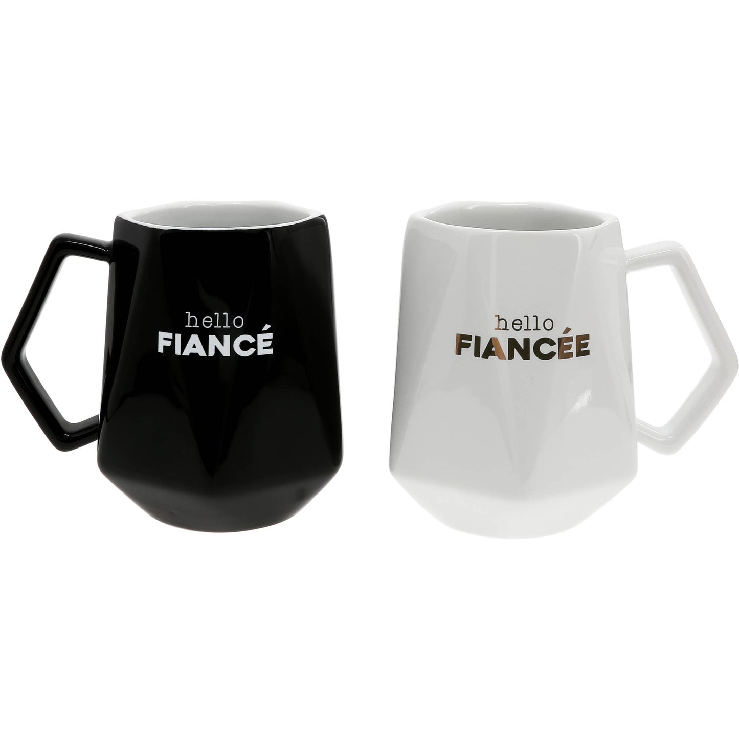 Hello Fiancé - 17 oz Geometric Cup (Set of 2)