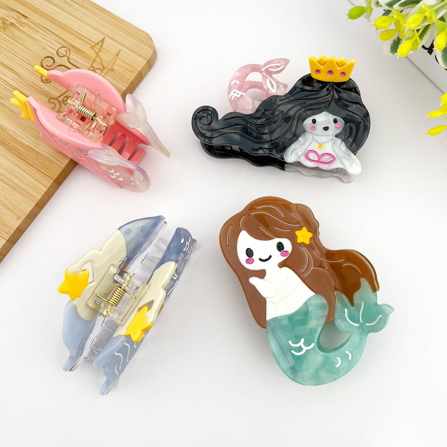Elegant Mermaid Hair Claw Clip, Summer Beach Vacation Clip