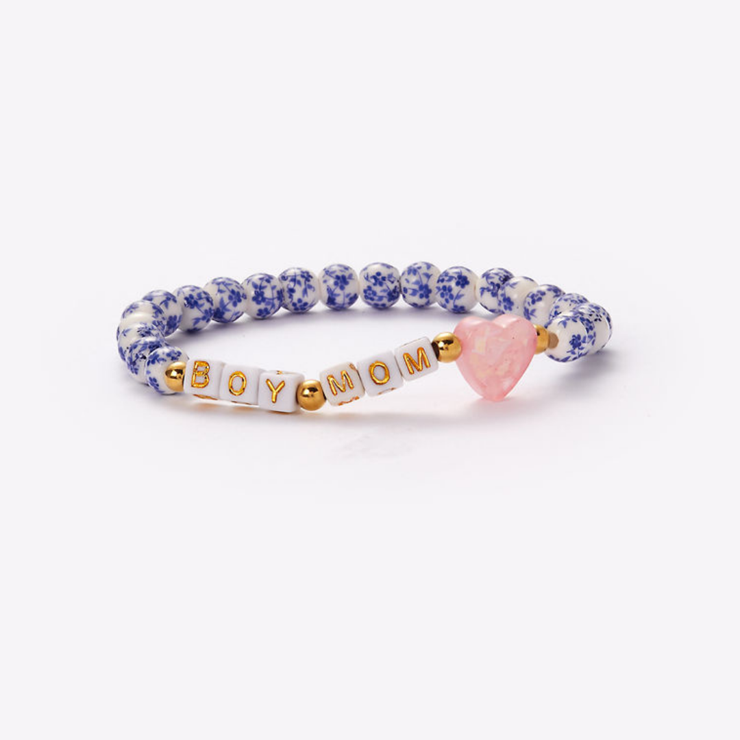 HOLY WATER CUSTOM PORCELAIN BRACELET - BOY MOM