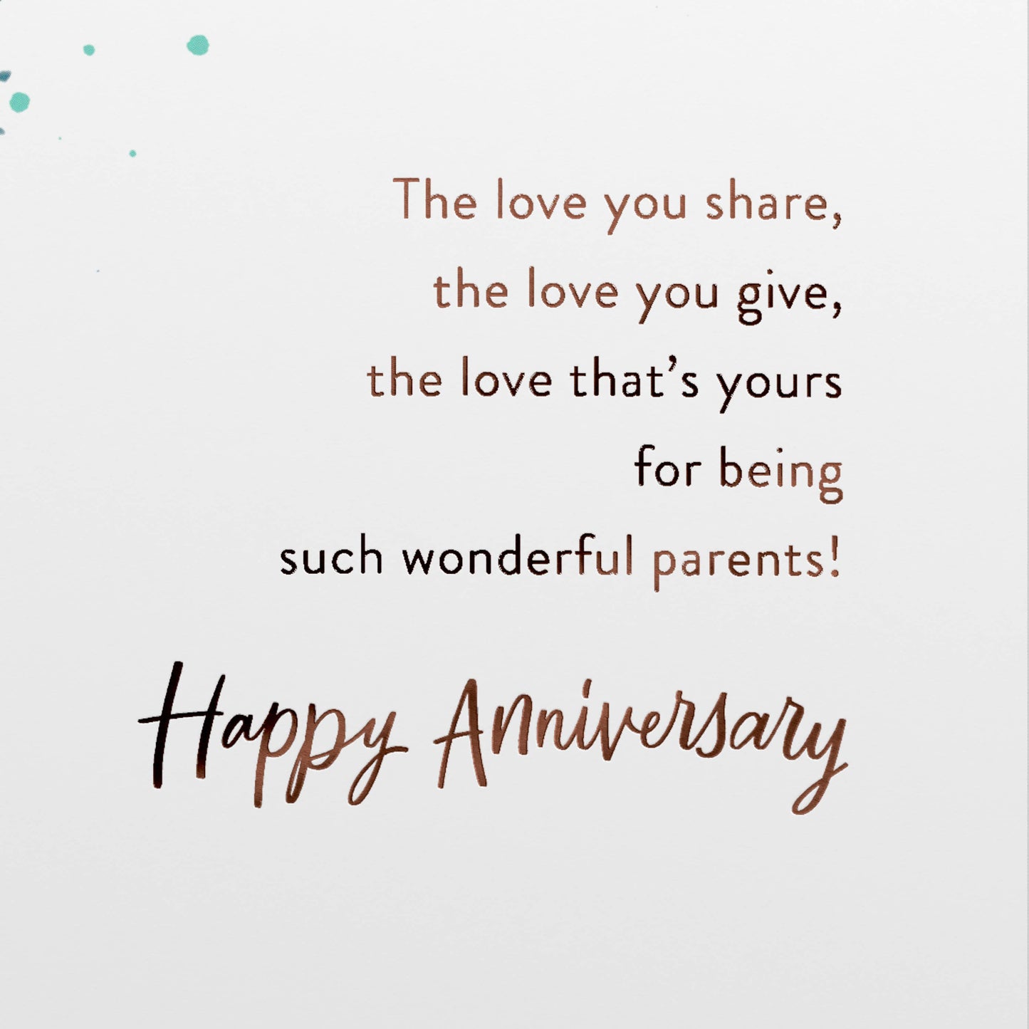 Anniversary Card for Mom & Dad – Painted Hearts Anniversary