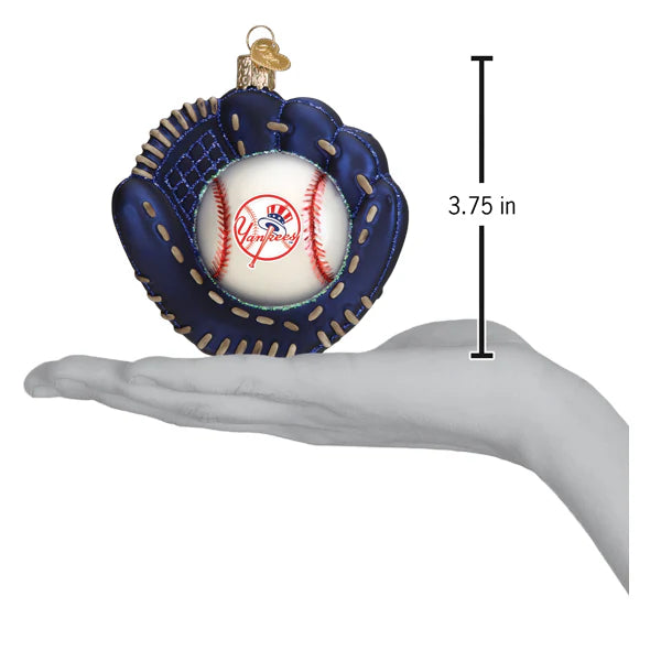 Yankees Baseball Mitt Ornament - Thumbnail 3