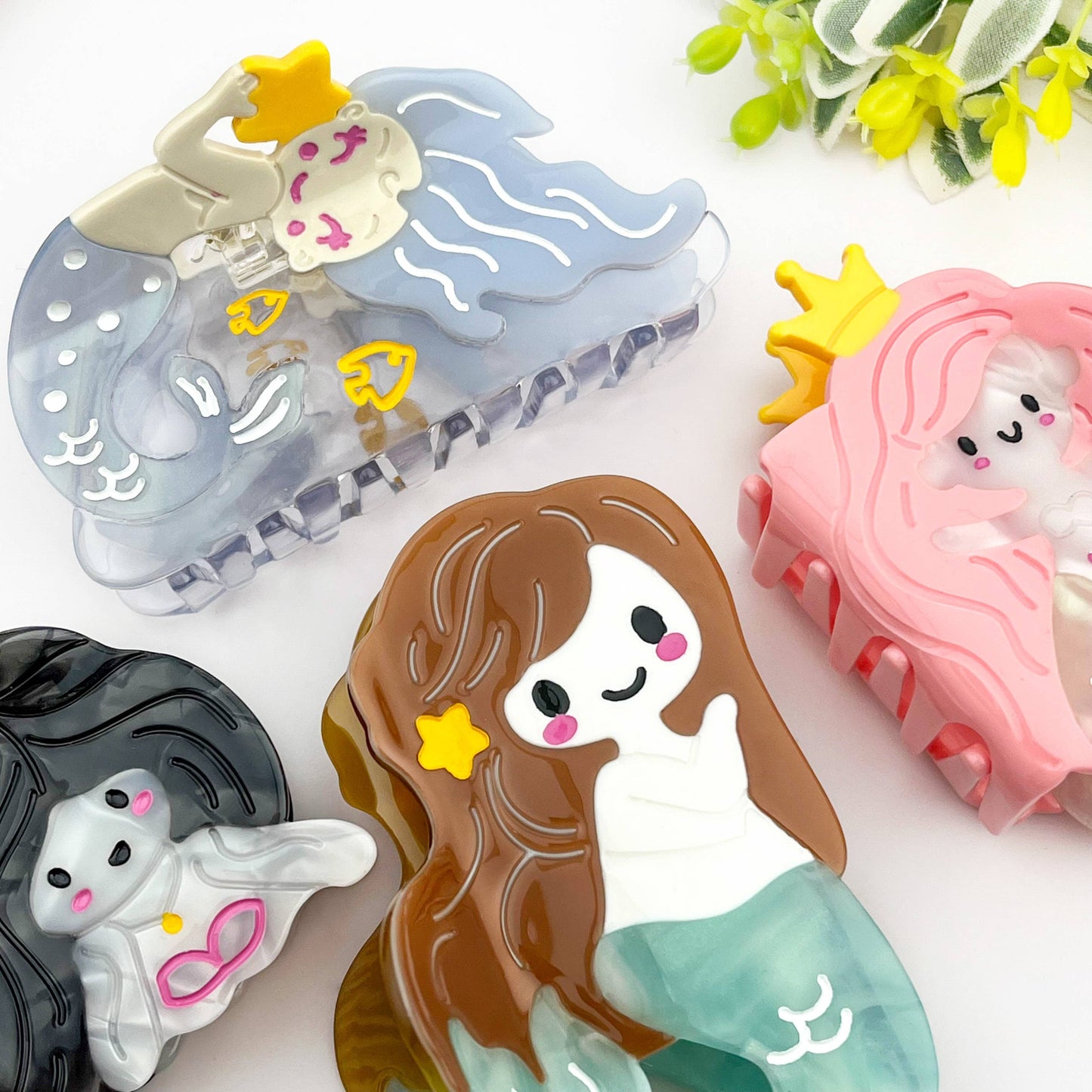 Elegant Mermaid Hair Claw Clip, Summer Beach Vacation Clip