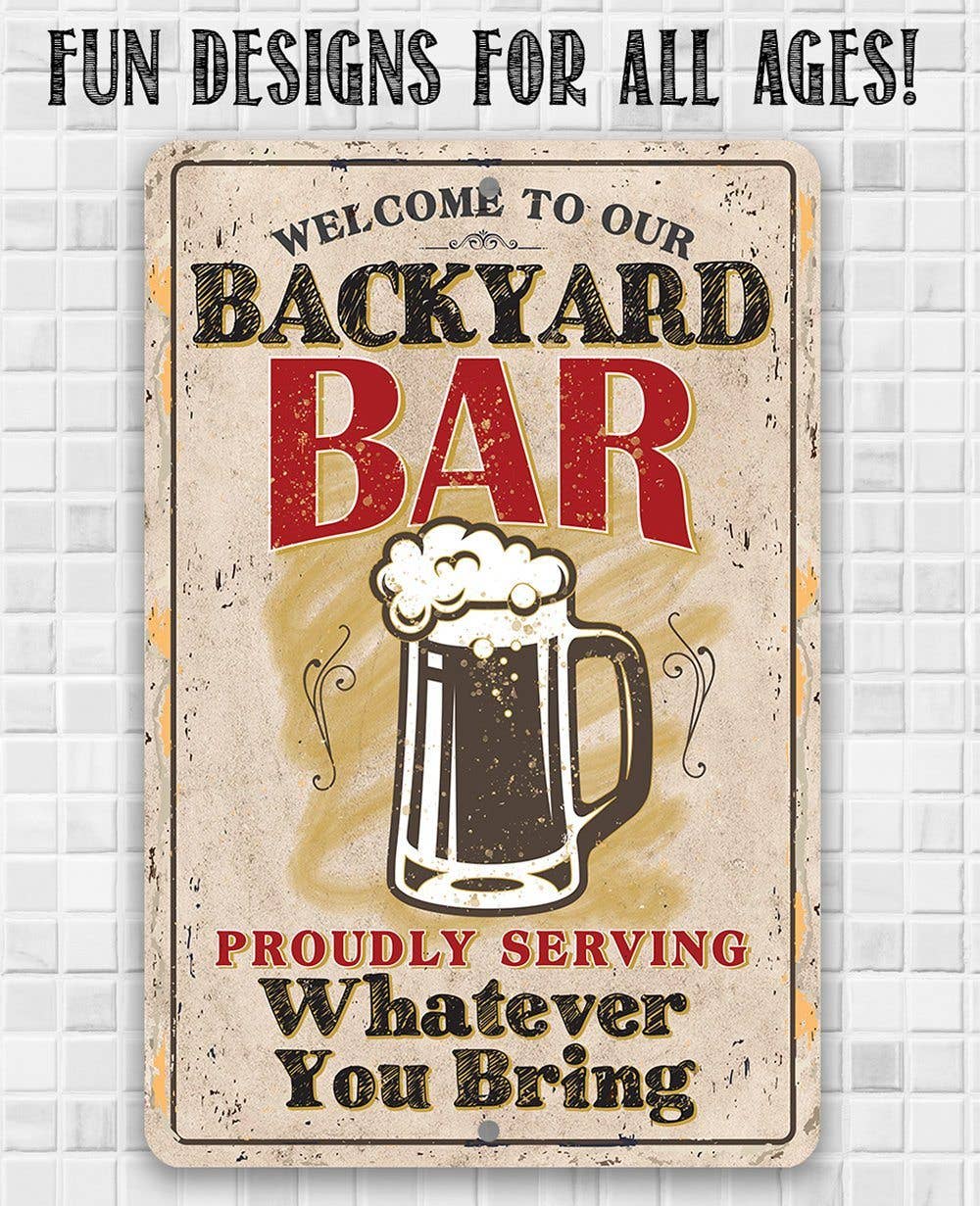 Backyard Bar - Metal Sign