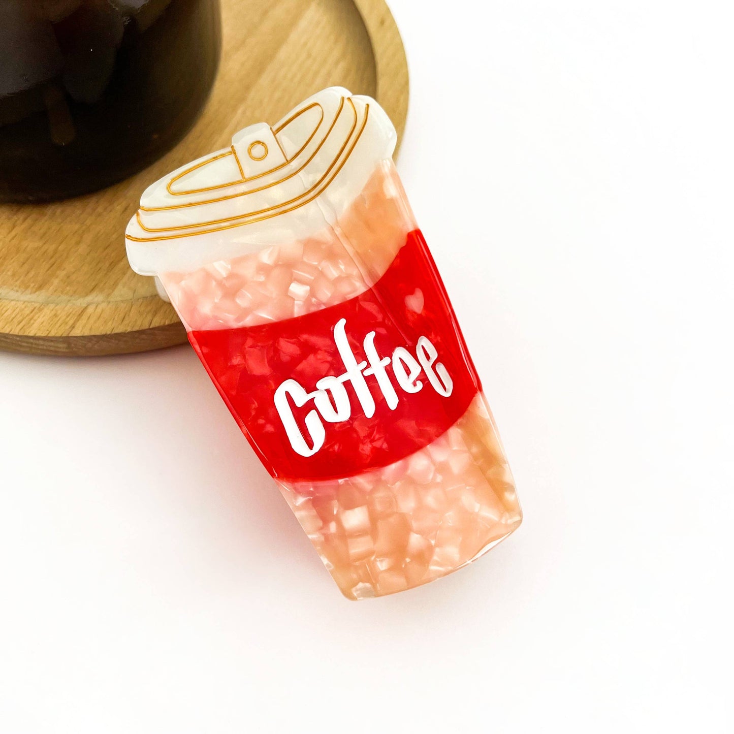 Coffee Hair Claw Clip, Acetate Hair Clip