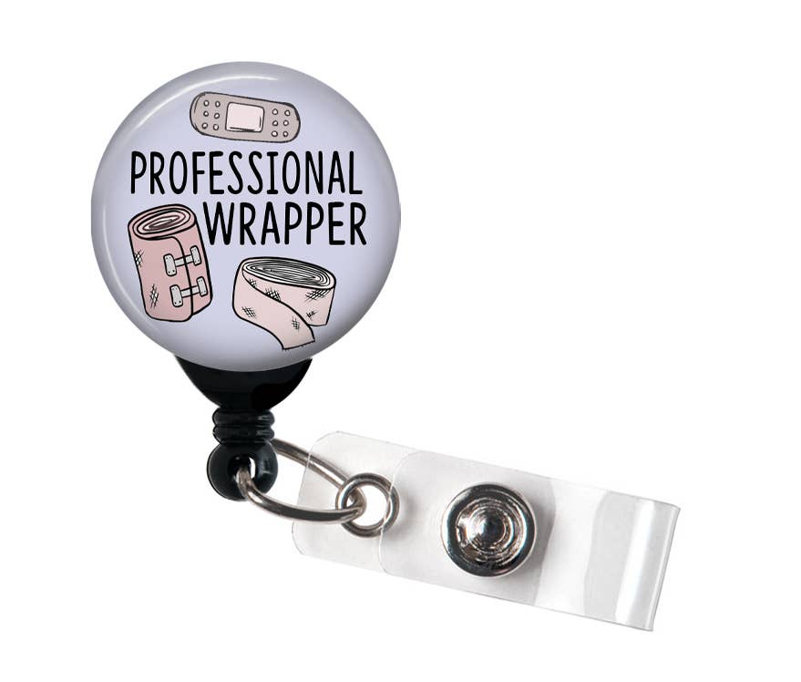 Professional Wrapper Badge Reel, Wound Care, Emergency