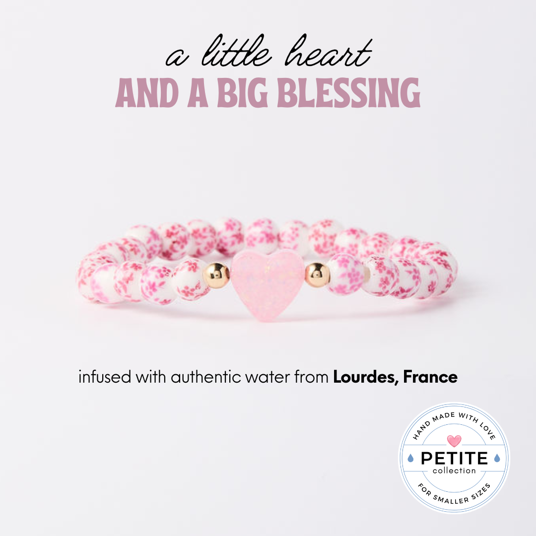 PETITE HOLY WATER PORCELAIN HEART BRACELET