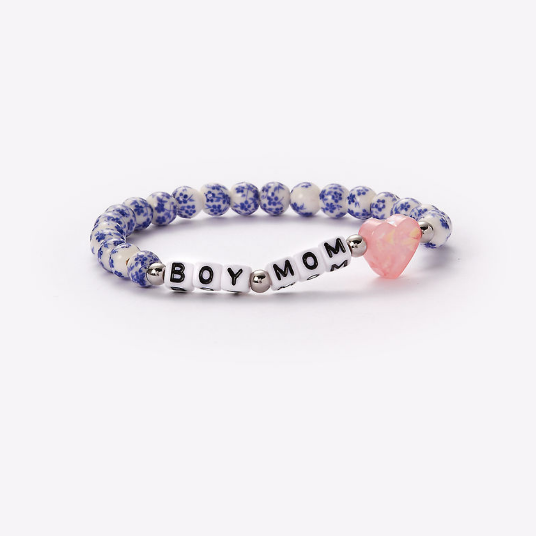 HOLY WATER CUSTOM PORCELAIN BRACELET - BOY MOM