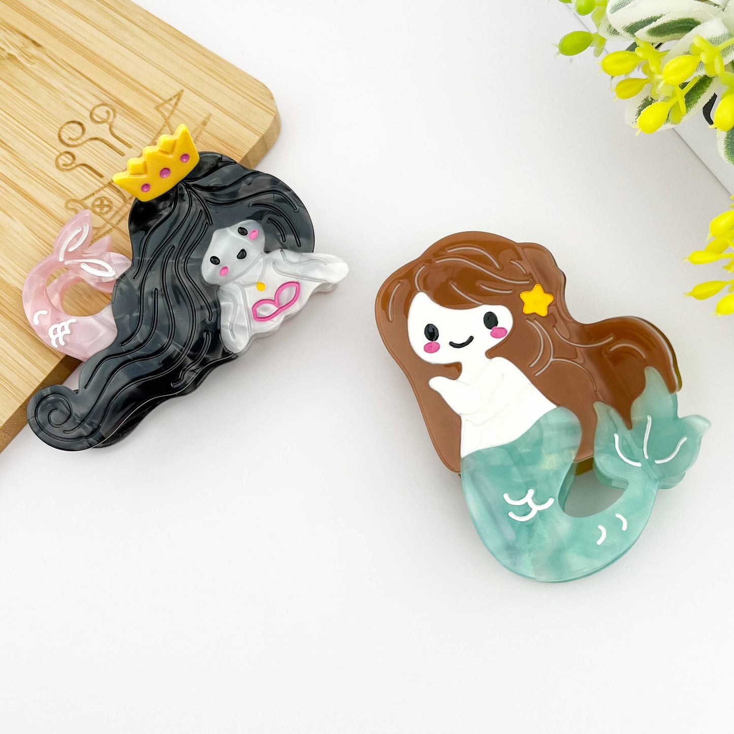 Elegant Mermaid Hair Claw Clip, Summer Beach Vacation Clip