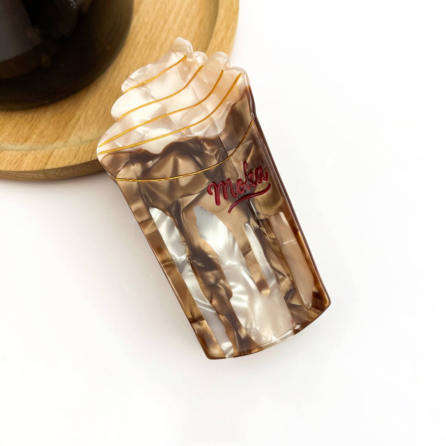 Coffee Hair Claw Clip, Acetate Hair Clip