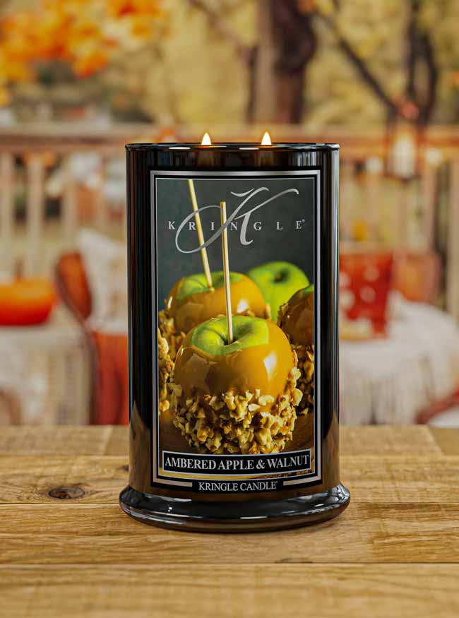 Ambered Apple & Walnut  | Large 2-wick