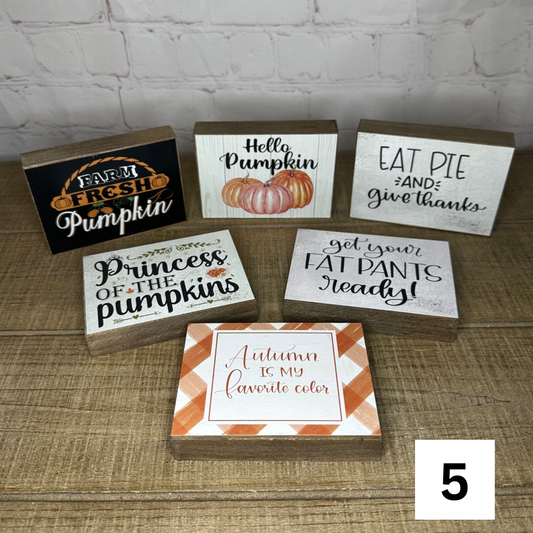 Set of 6 Fall Blocks