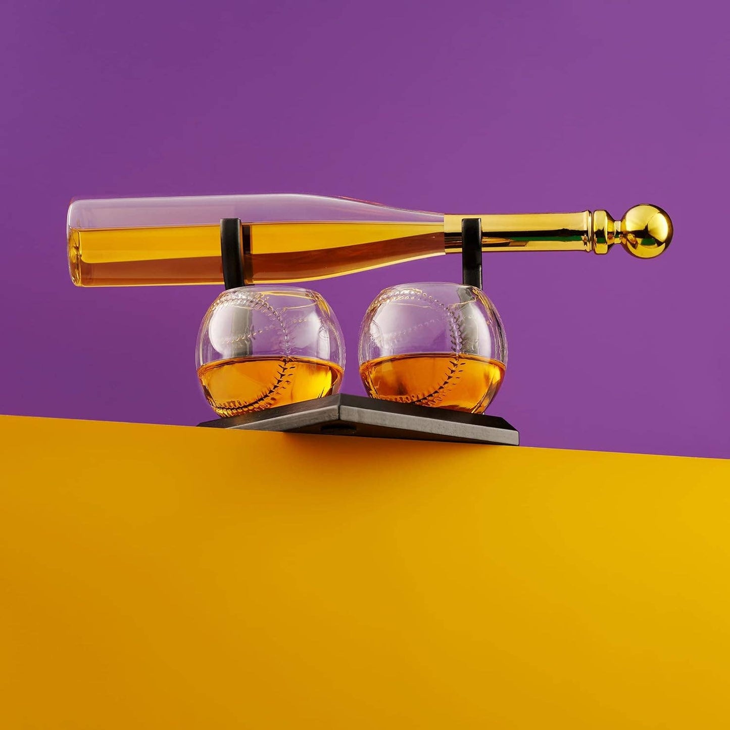 Baseball Bat Whiskey Decanter and Glasses Gift Set - Sports