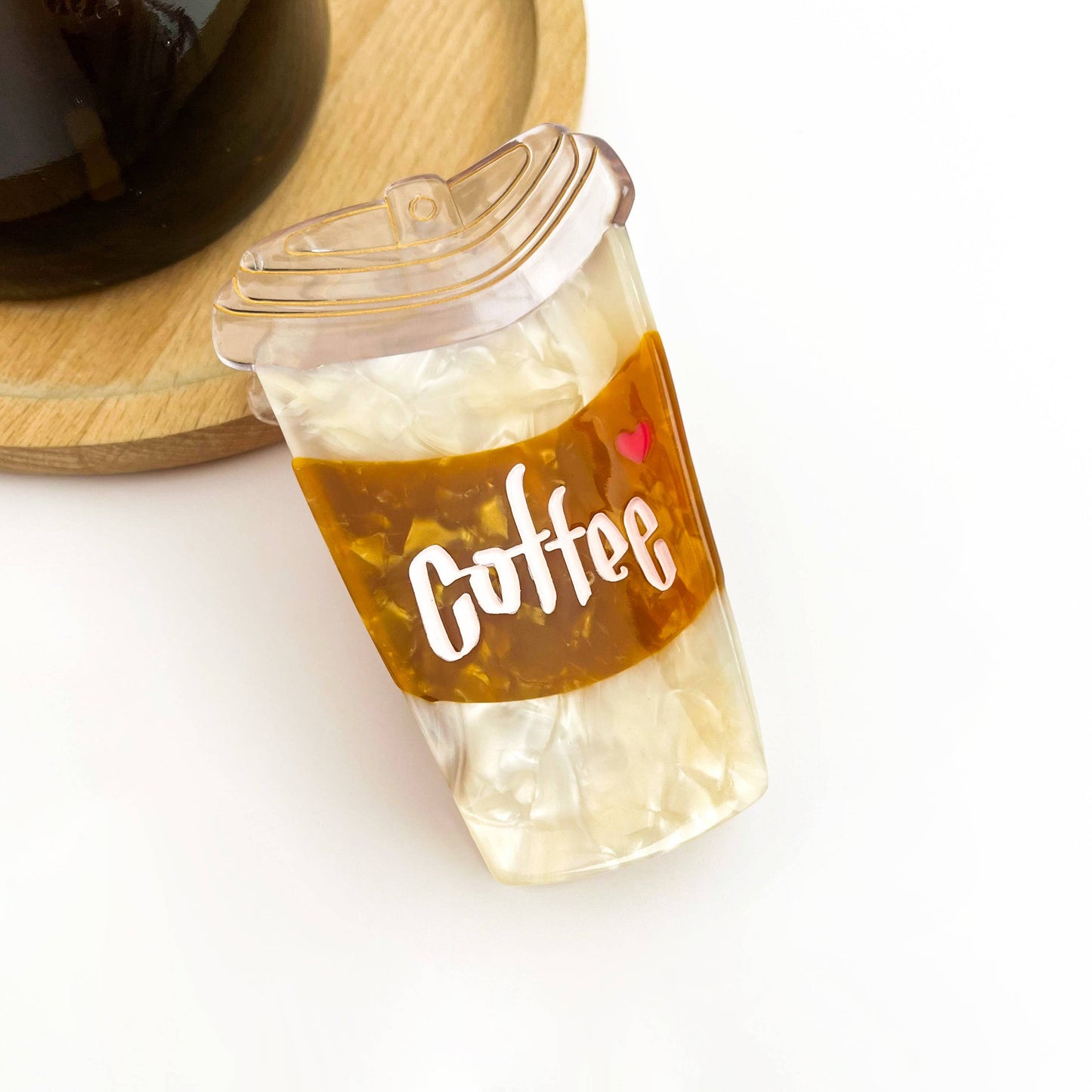 Coffee Hair Claw Clip, Acetate Hair Clip