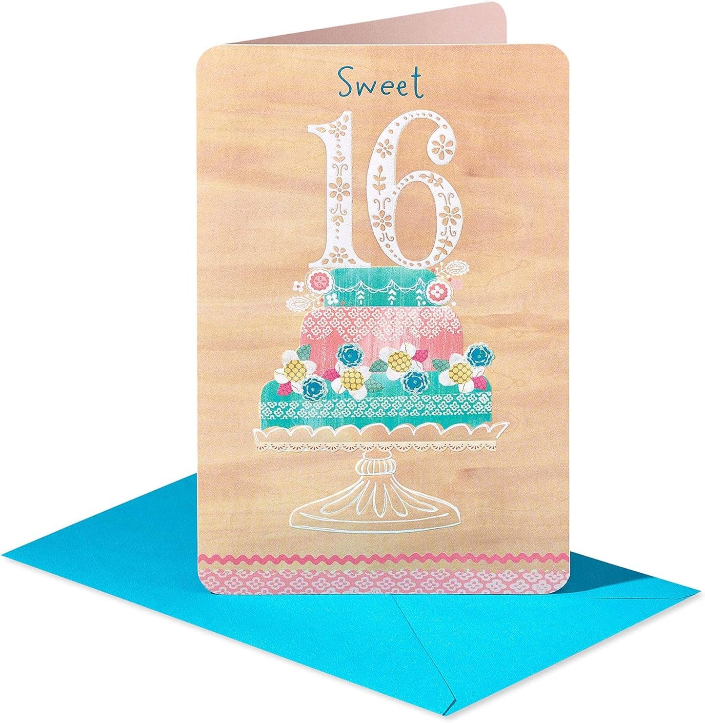 16th Birthday Card for Anyone (Sweet 16 Cake)