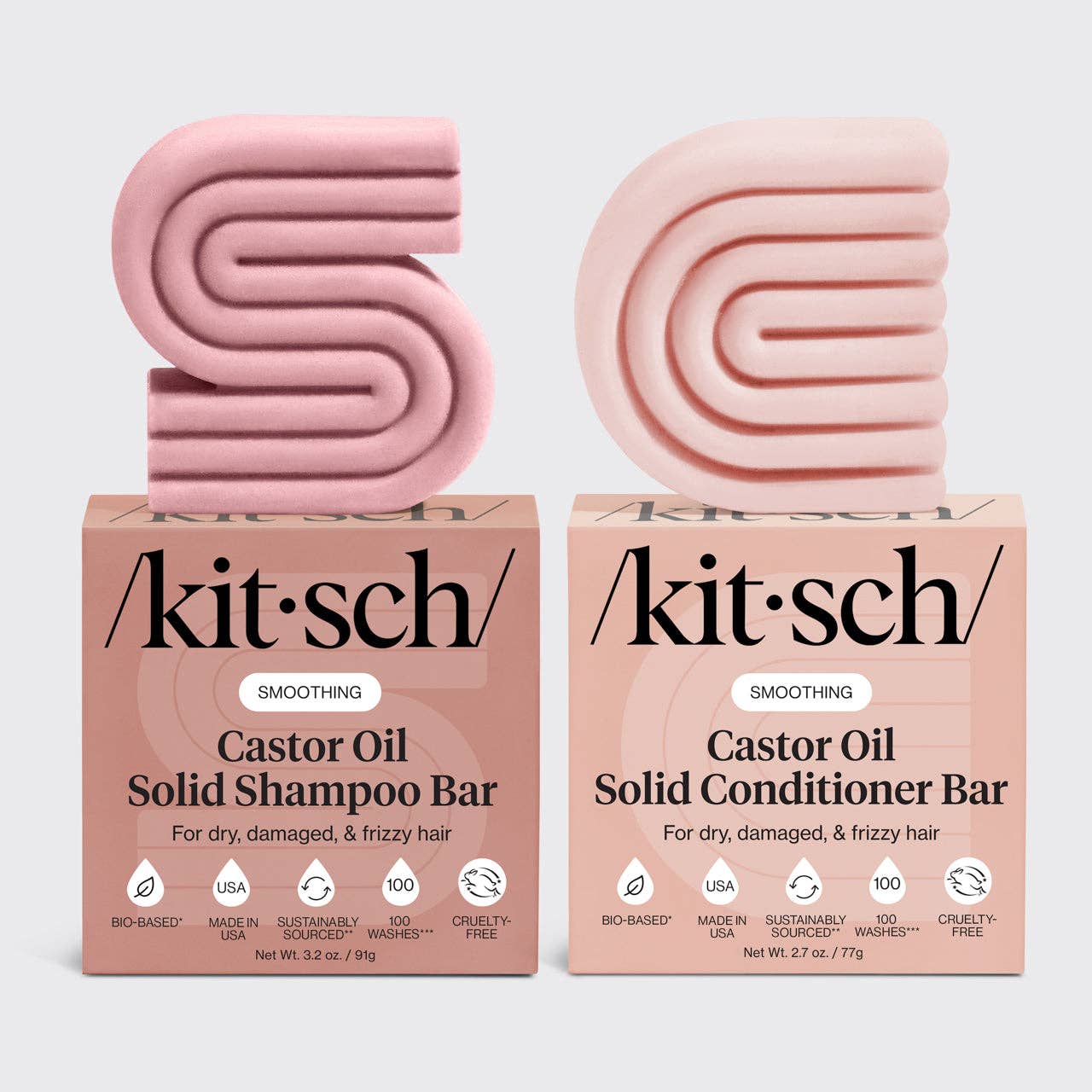 Castor Oil Nourishing Shampoo & Conditioner Bar Combo