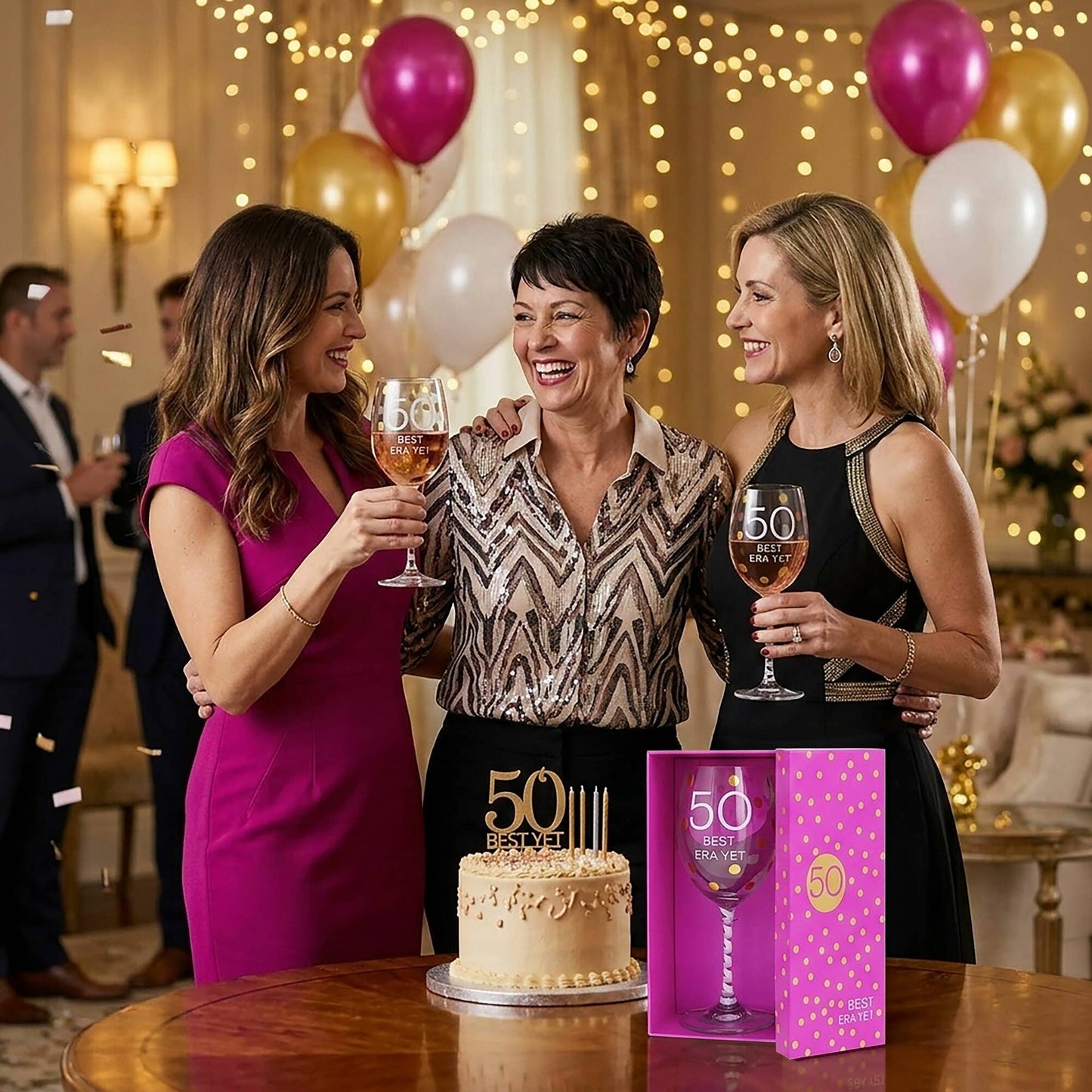 50 - Gift Boxed 16 oz Crystal Wine Glass