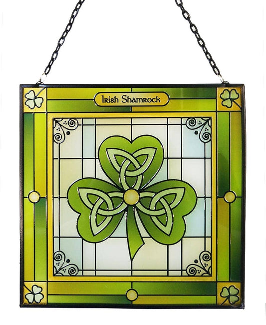 Shamrock - Celtic Reflections glass panel