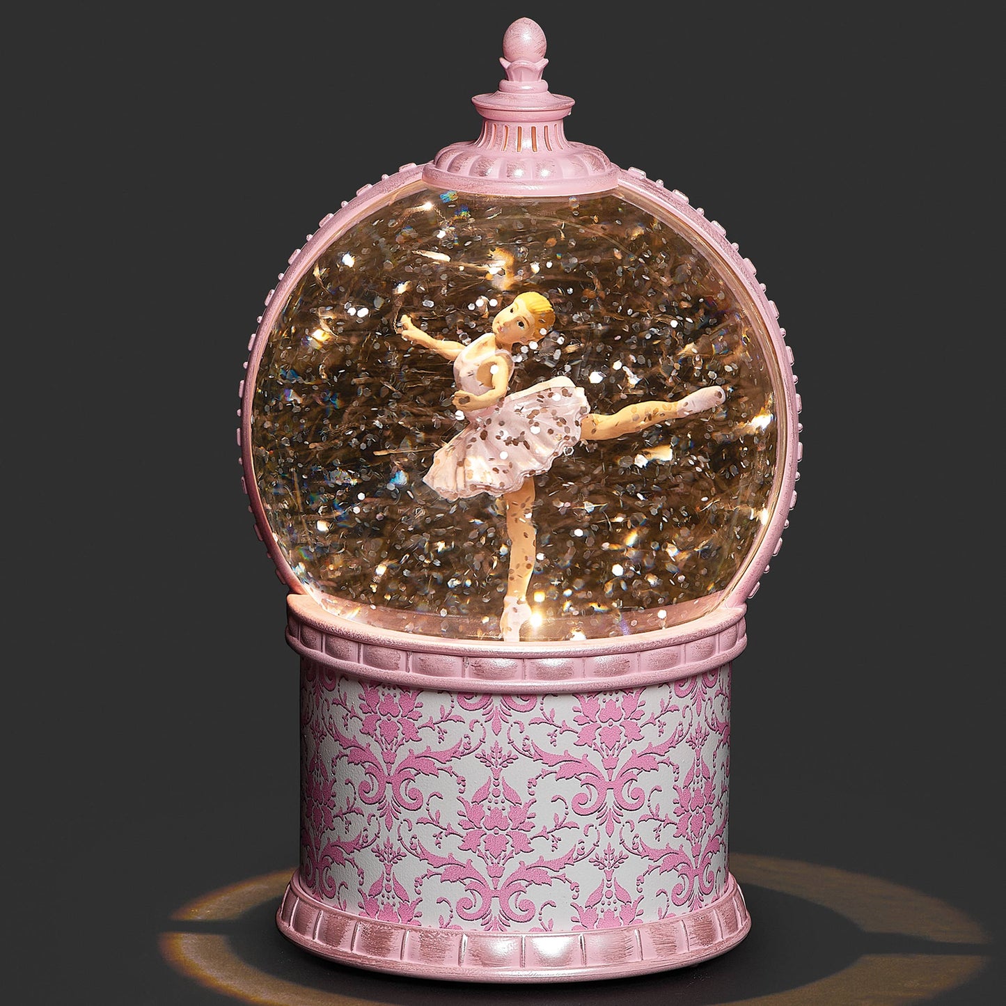 Musical LED Swirl Ballet Glitterdome