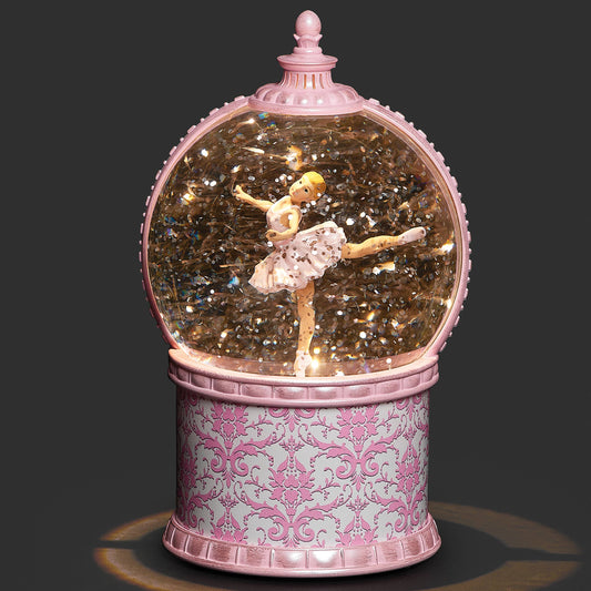 Musical LED Swirl Ballet Glitterdome