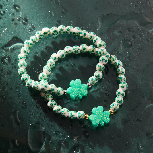 HOLY WATER PORCELAIN SHAMROCK BRACELET