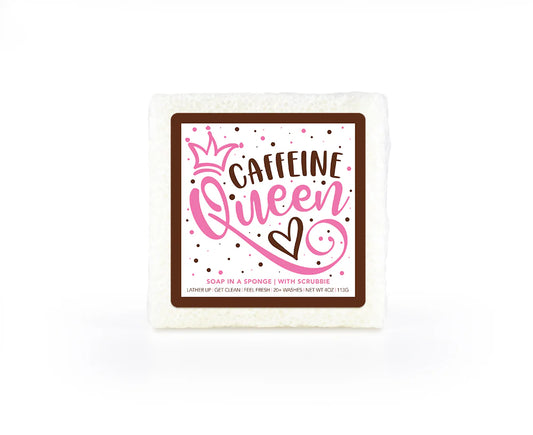 Caren Soap Sponge  Caffeine Queen Espresso Scent Square