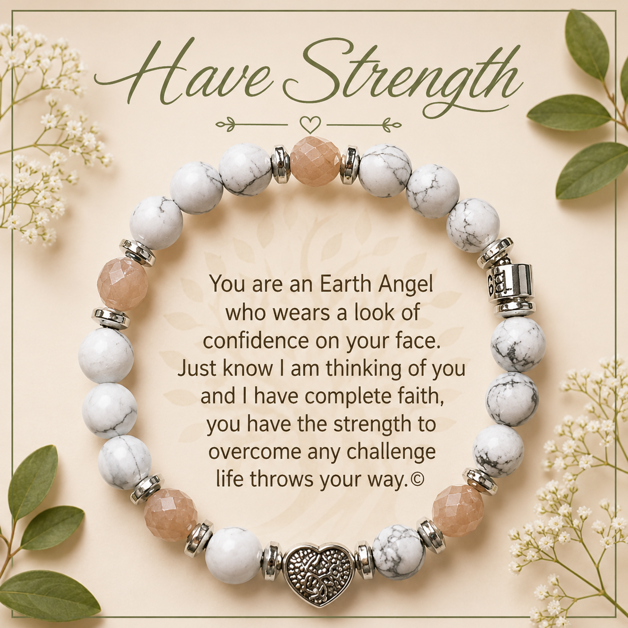 Earth Angel natural stone Braclet