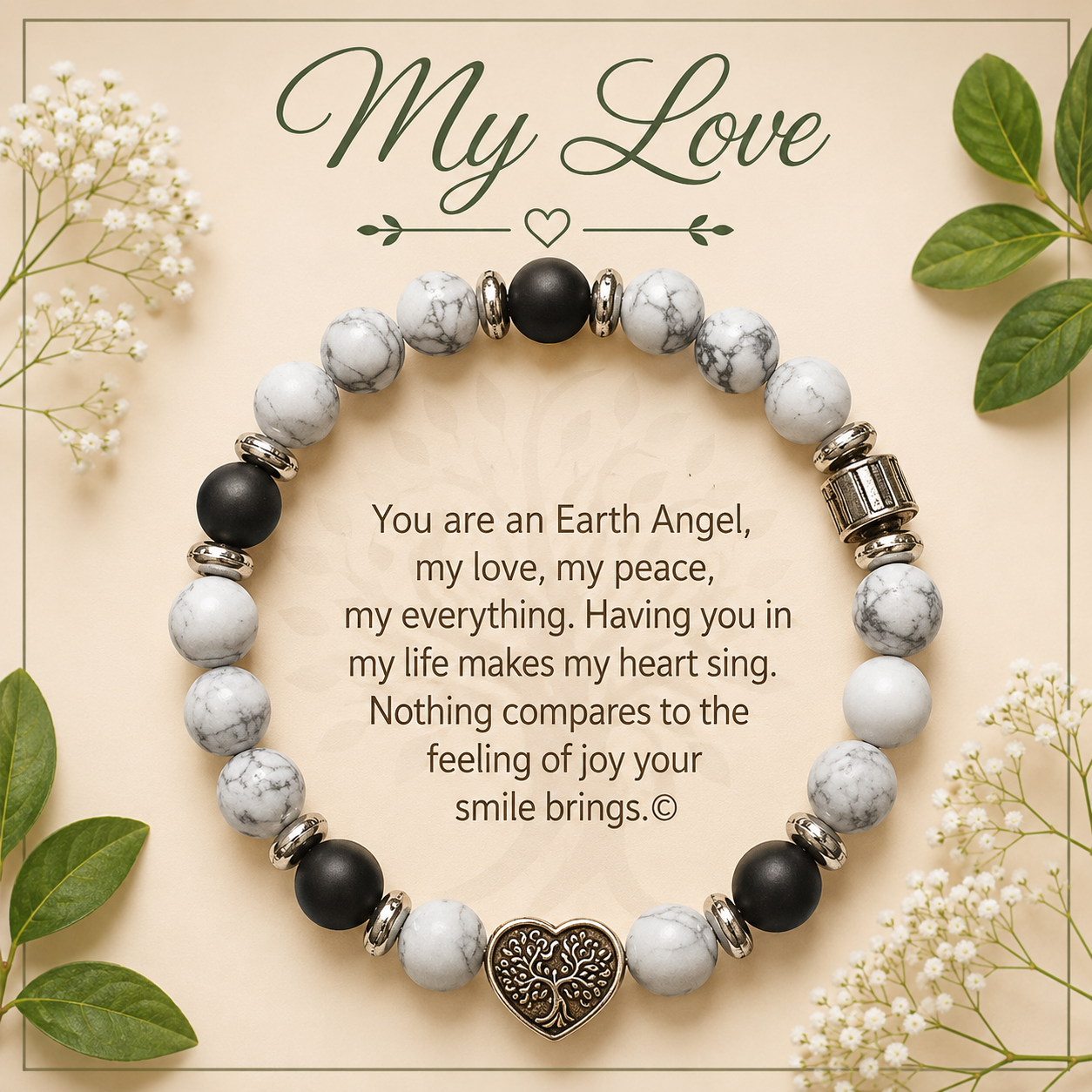 Earth Angel natural stone Braclet