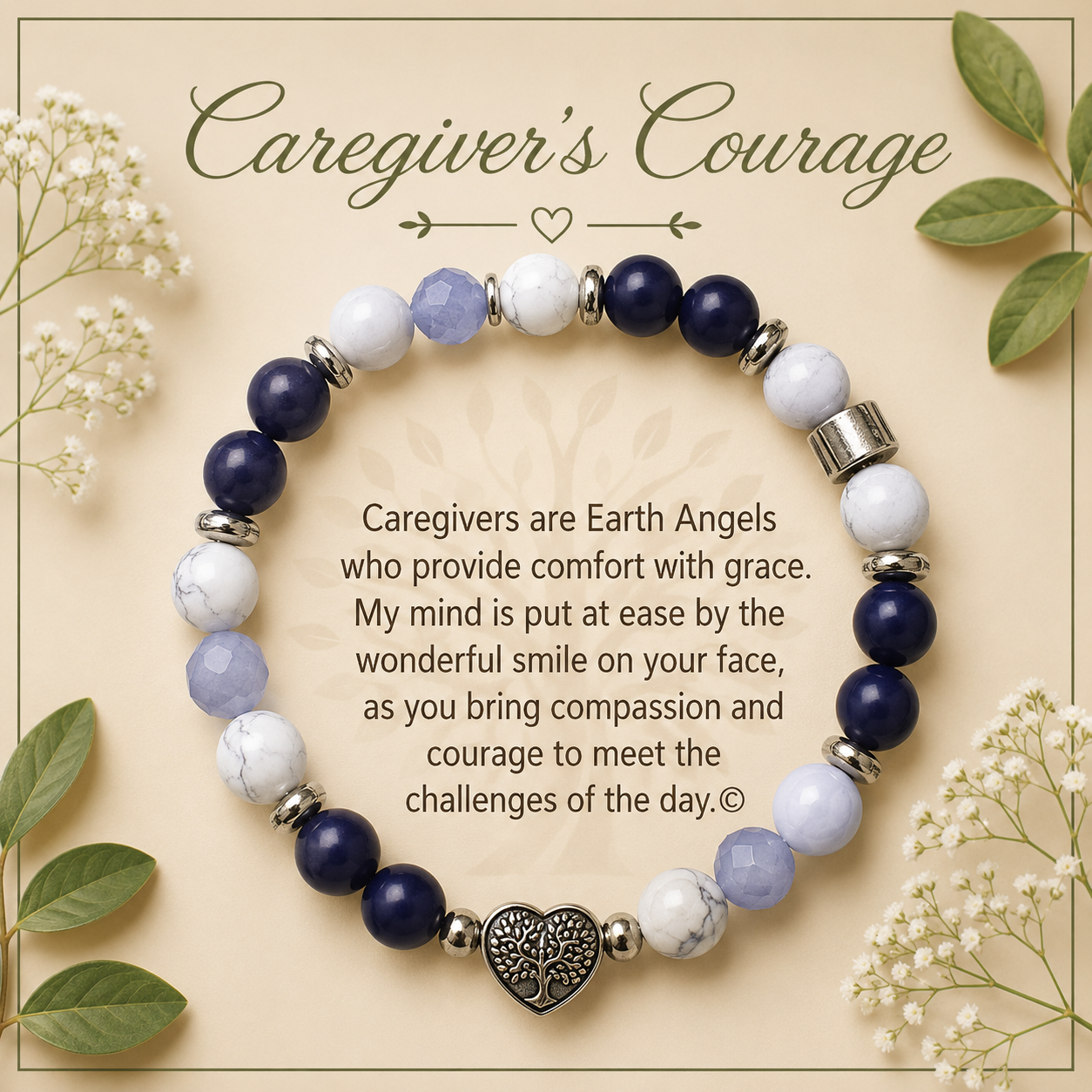 Earth Angel natural stone Braclet