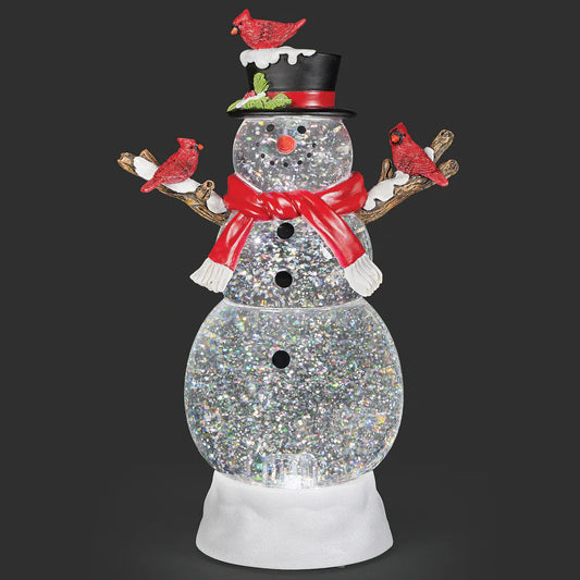 Lighted Swirl Snowman