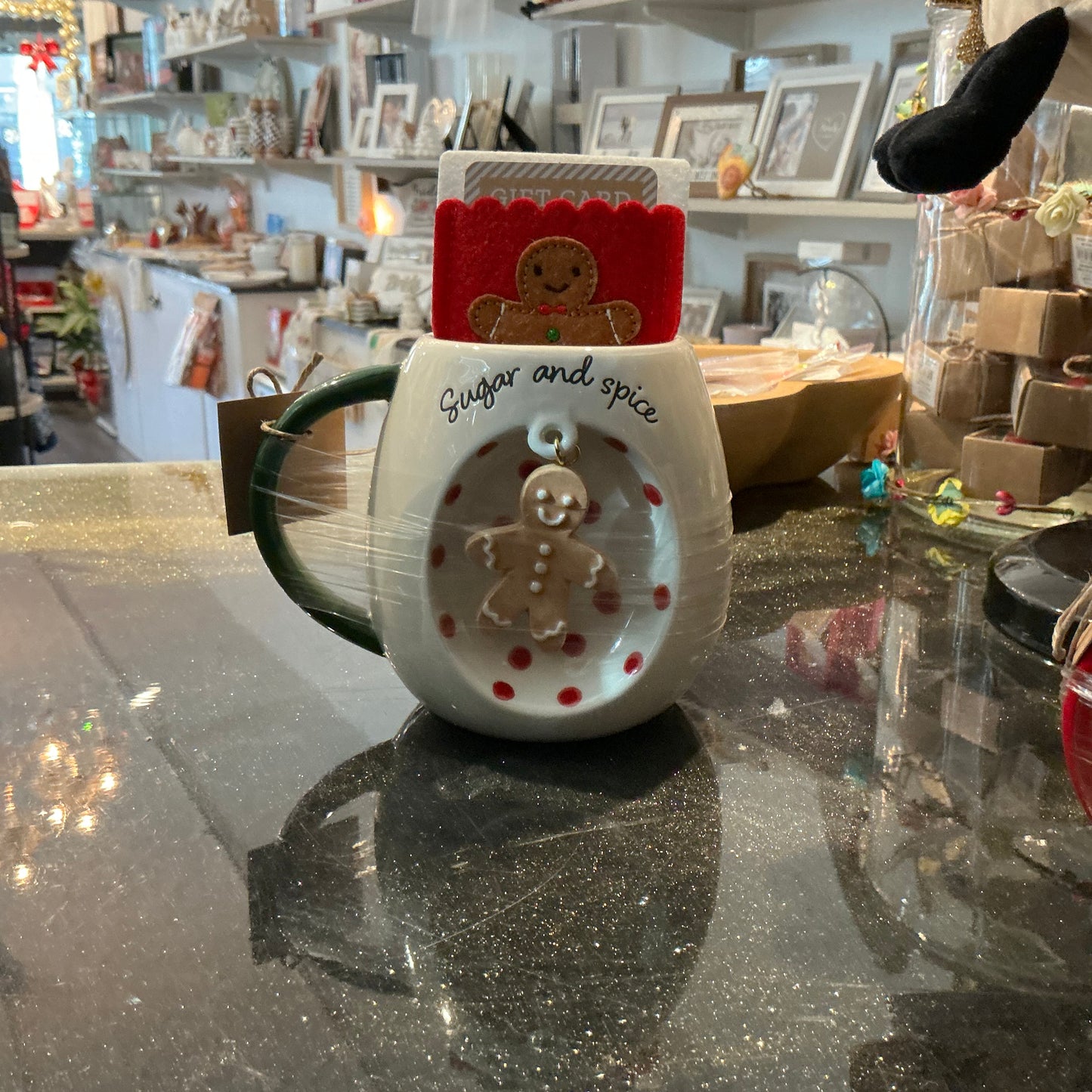 Charm mugs/ with gift card holder