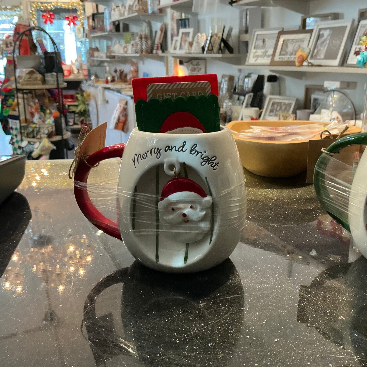 Charm mugs/ with gift card holder