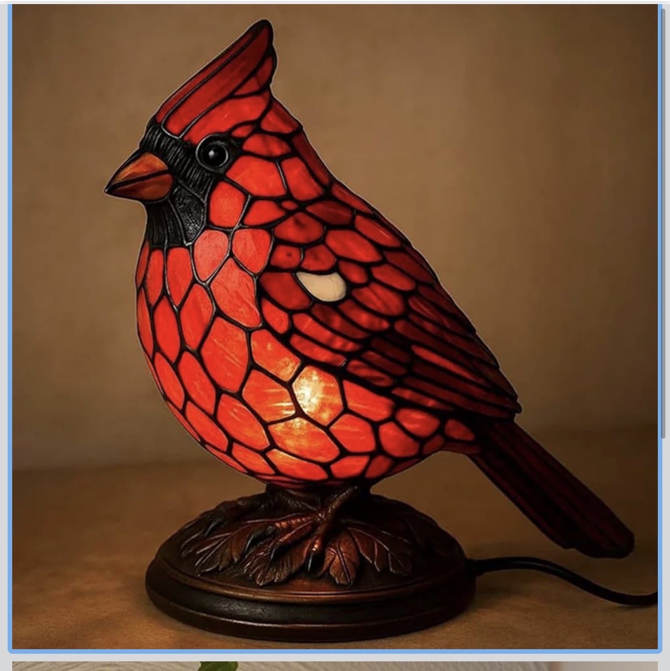 Cardinal Bird Lamp