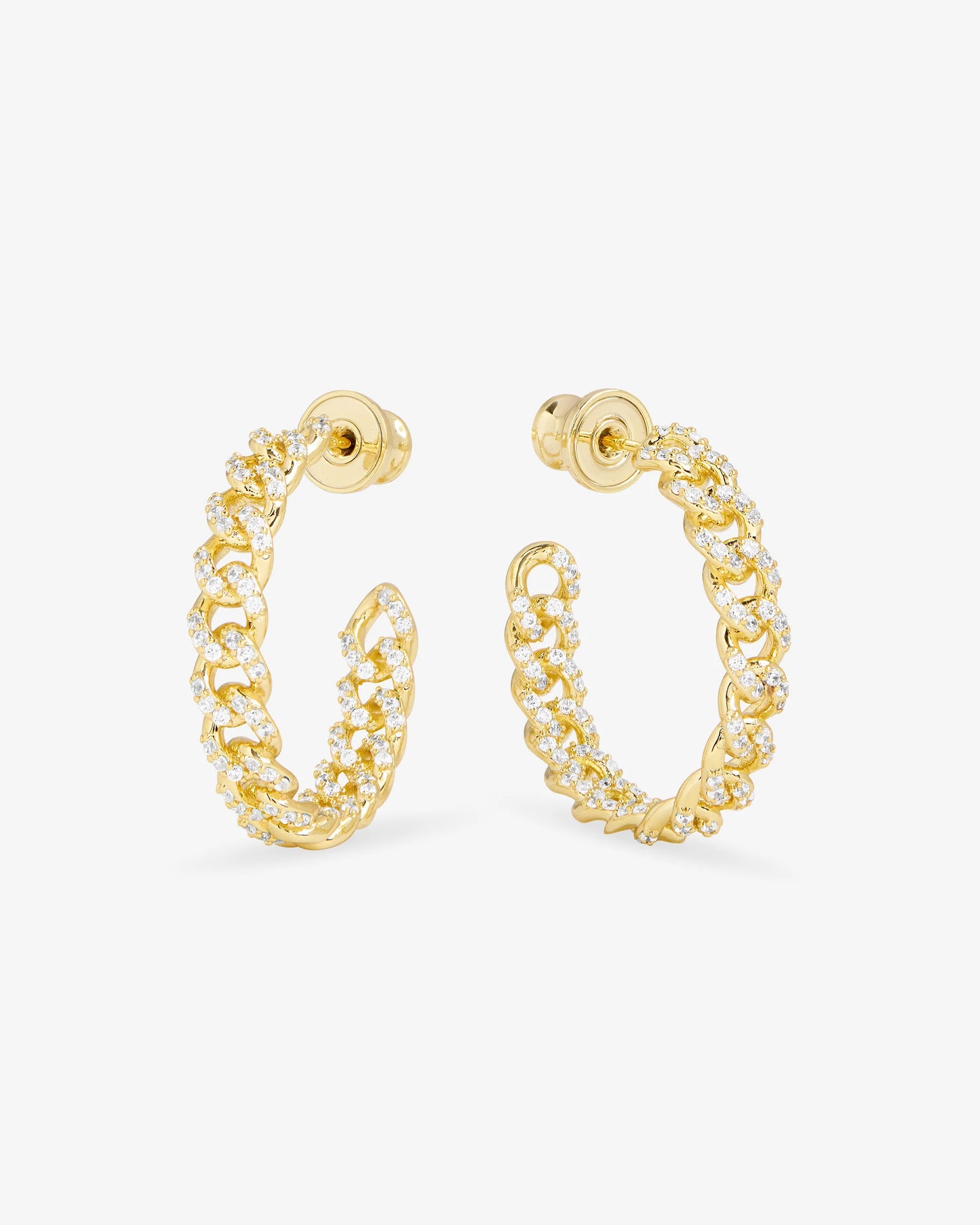 Pavé Julian Chain Hoops 1'