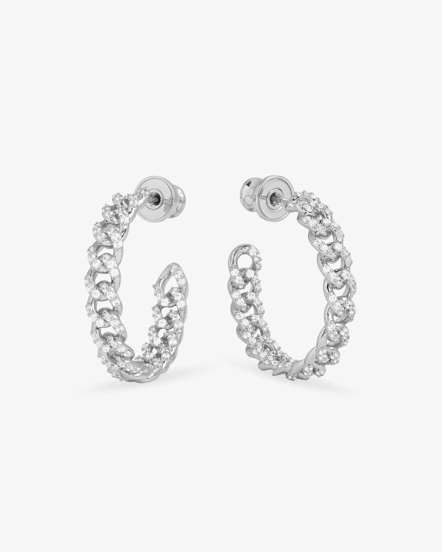 Pavé Julian Chain Hoops 1'