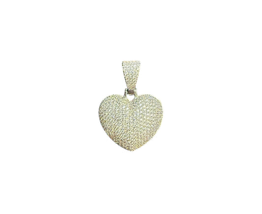 Rhinestone Bubble Heart Pendant