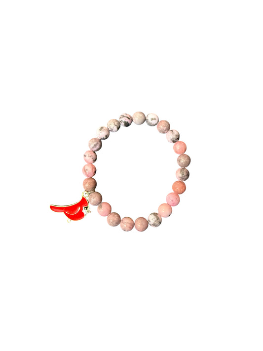 Cardinal Pink & Purple Beaded Bracelet