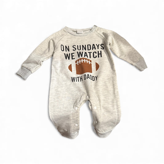 On Sundays We Watch Football with Daddy Onesie
