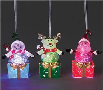4"H LIGHTED GIFT MERRY LITES