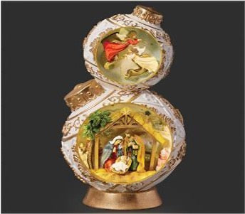 15"H LIGHTED STACKED ORNAMENT