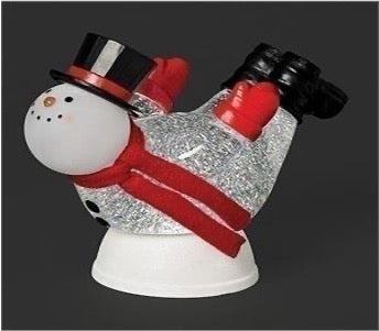 7"H LIGHTED SWIRL SNOWMAN