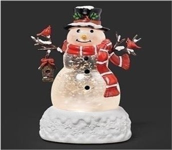 5.75"H LIGHTED SWIRL SNOWMAN