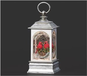 9.25"H LIGHTED SWIRL LANTERN