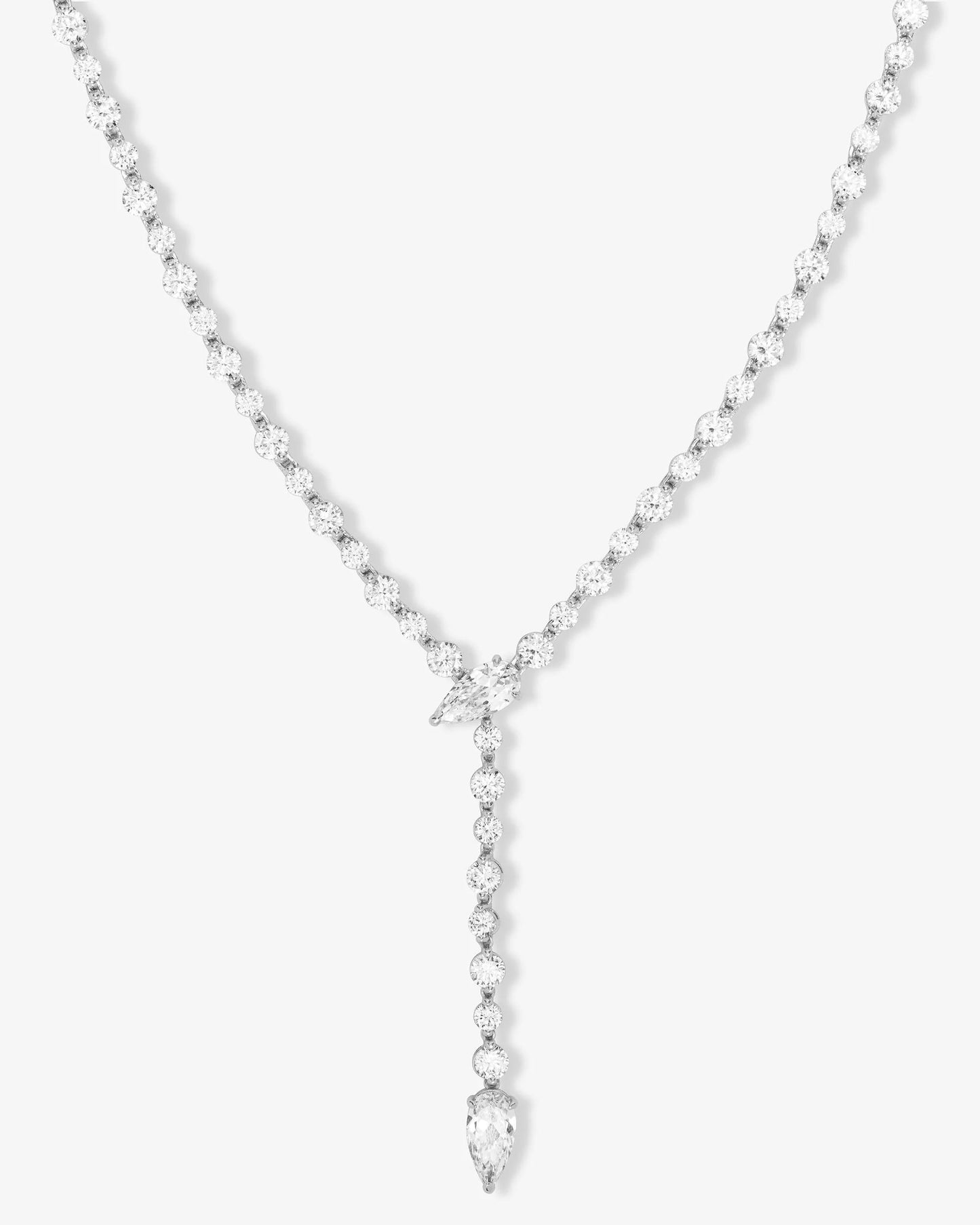 She's Arrived Lariat Tennis Necklace 16"