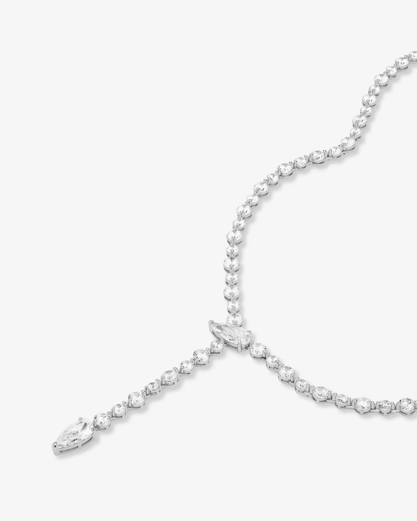 She's Arrived Lariat Tennis Necklace 16"