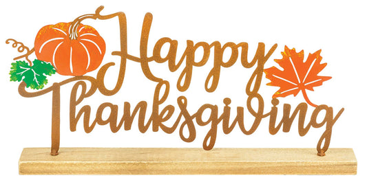 HAPPY THANKSGIVING TABLETOP DECOR