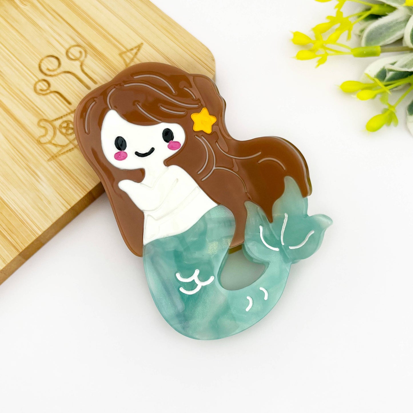 Elegant Mermaid Hair Claw Clip, Summer Beach Vacation Clip
