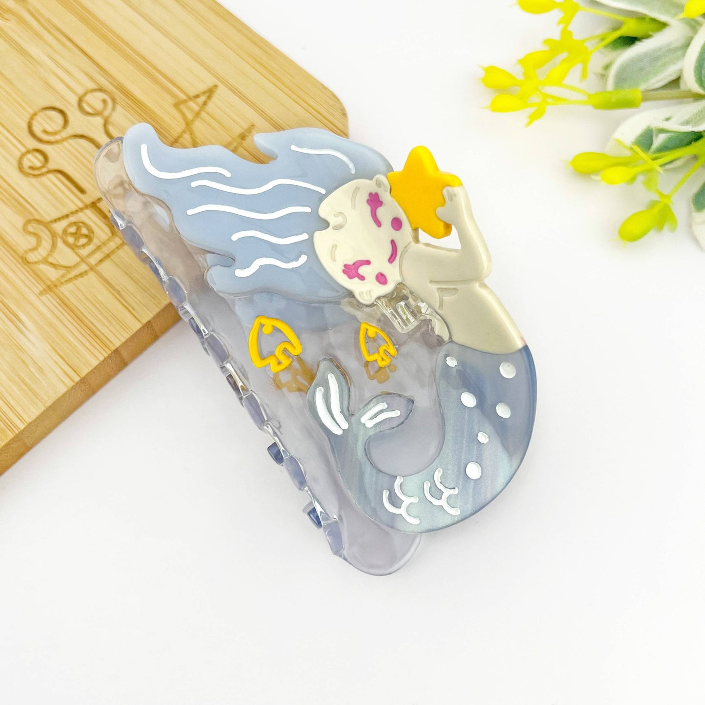 Elegant Mermaid Hair Claw Clip, Summer Beach Vacation Clip