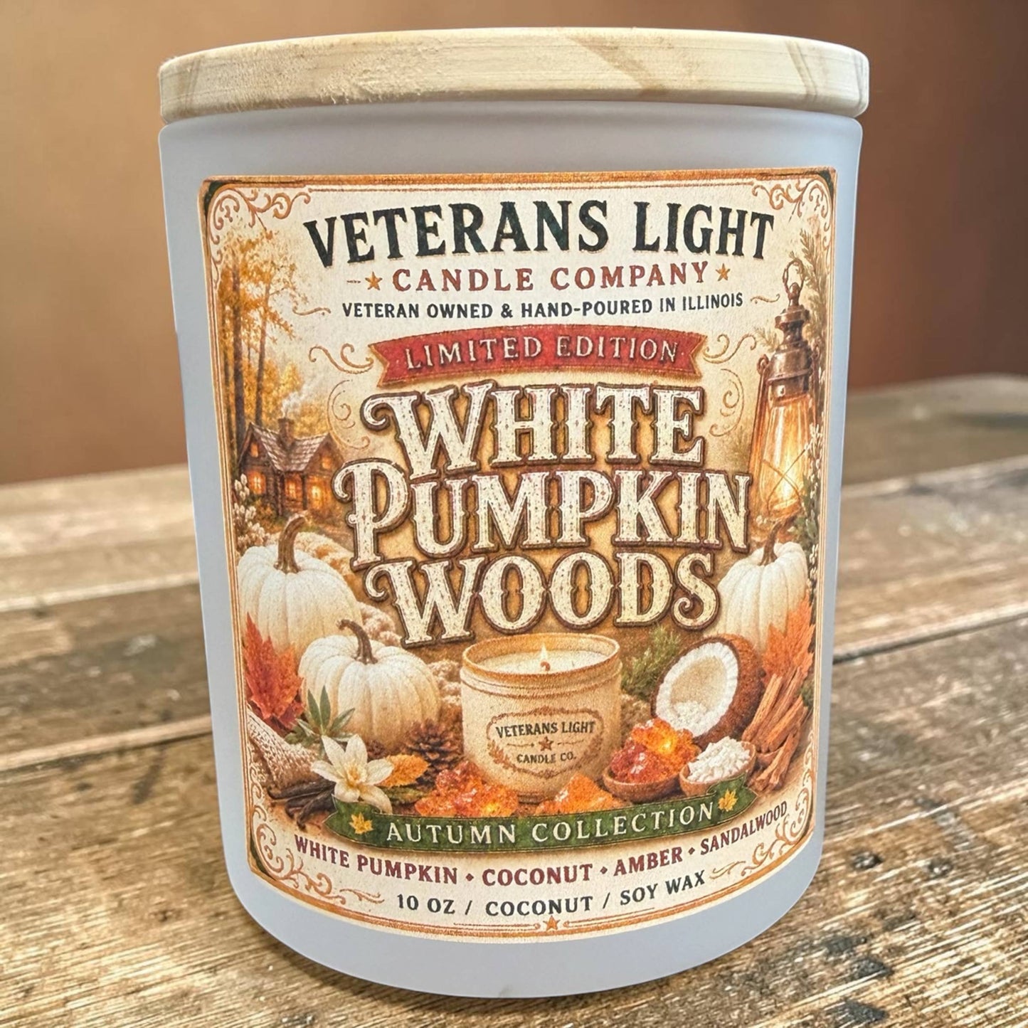 White Pumpkin Woods| Limited Edition Fall Candle