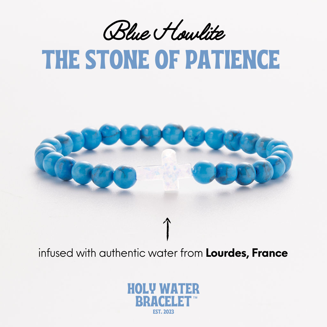 HOLY WATER CROSS GEMSTONE BRACELET