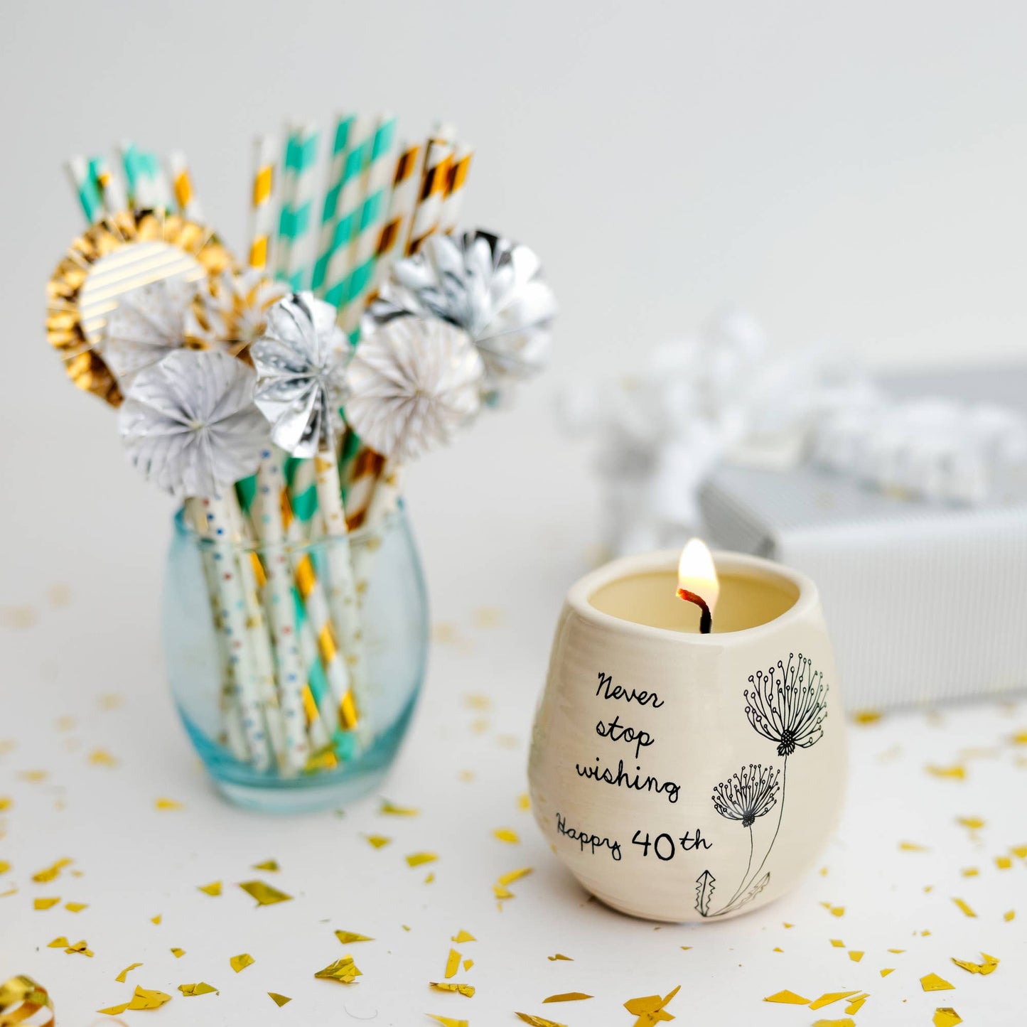 Happy 40th - 8 oz - 100% Soy Wax Candle
Scent: Serenity